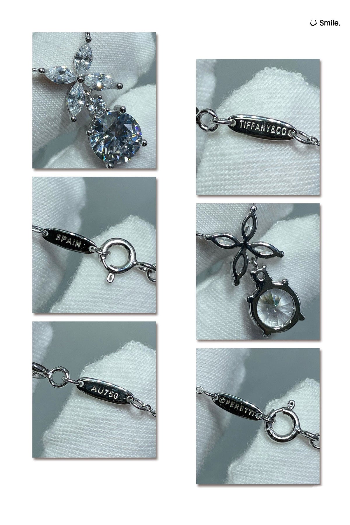 [Eterna Jewels]VICTORIA PENDANT SILVER DIAMOND NECKLACE