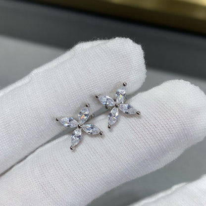[Eterna Jewels]VICTORIA SILVER DIAMOND STUD MINI EARRINGS