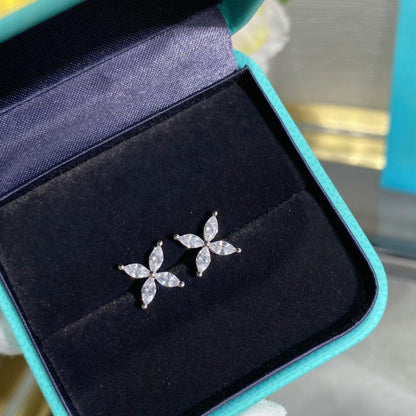 [Eterna Jewels]VICTORIA SILVER DIAMOND STUD MINI EARRINGS