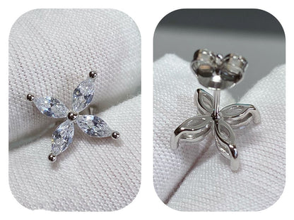 [Eterna Jewels]VICTORIA SILVER DIAMOND STUD MINI EARRINGS