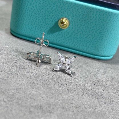 [Eterna Jewels]VICTORIA SILVER DIAMOND STUD MINI EARRINGS