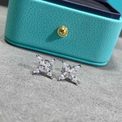 [Eterna Jewels]VICTORIA SILVER DIAMOND STUD MINI EARRINGS