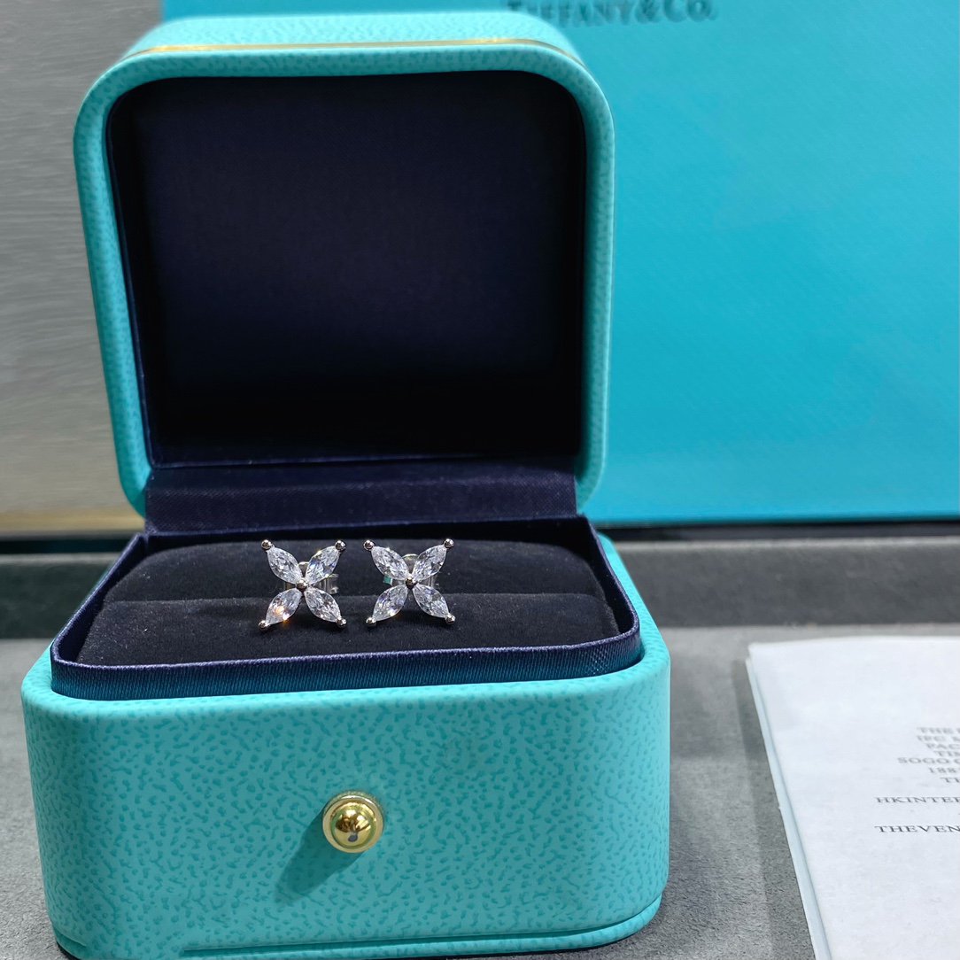 [Eterna Jewels]VICTORIA SILVER DIAMOND STUD MINI EARRINGS