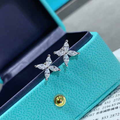 [Eterna Jewels]VICTORIA SILVER DIAMOND STUD MINI EARRINGS