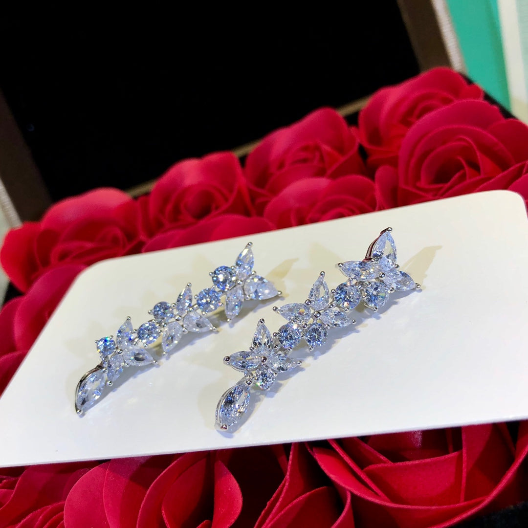 [Eterna Jewels]VICTORIA SILVER DIAMOND DROP EARRINGS