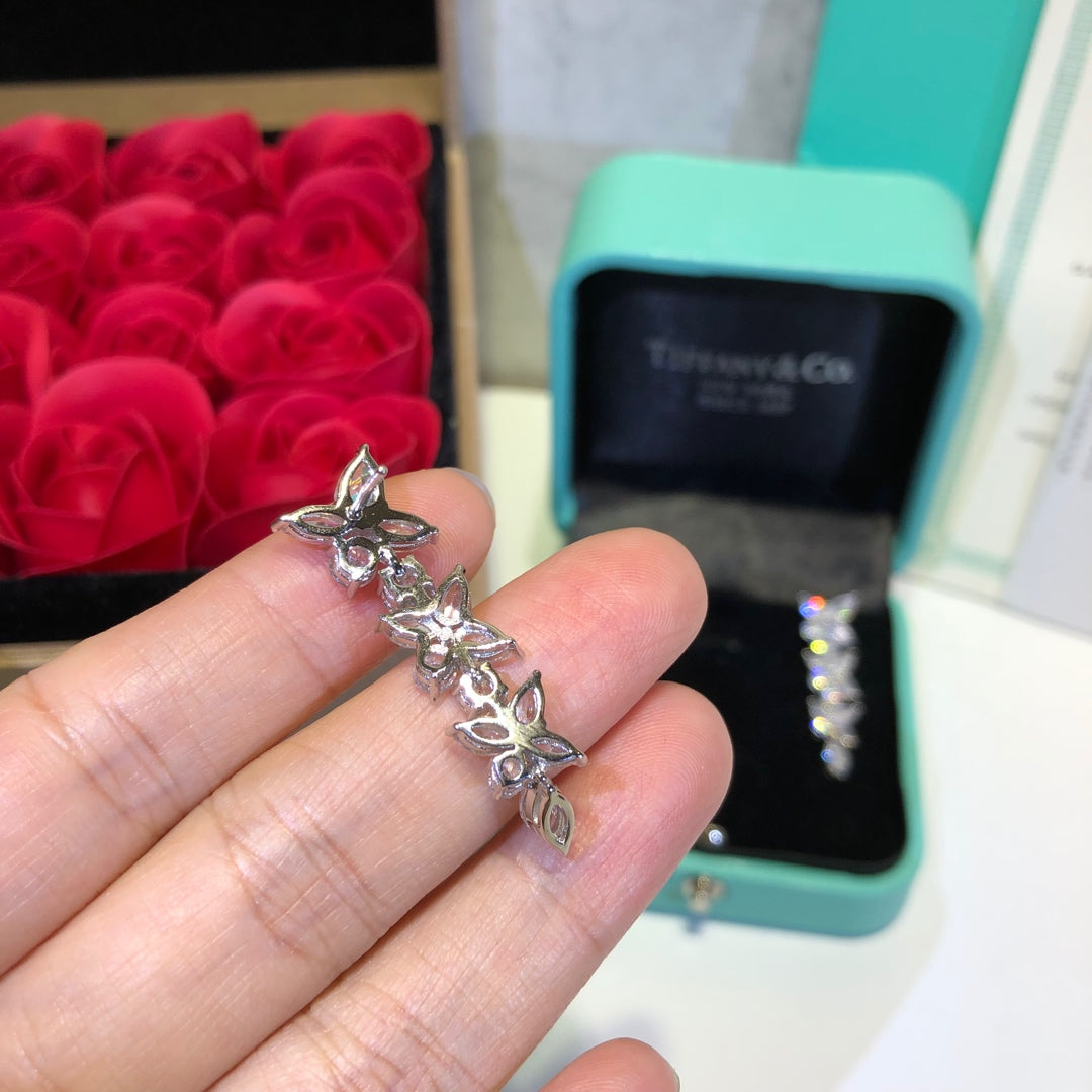 [Eterna Jewels]VICTORIA SILVER DIAMOND DROP EARRINGS