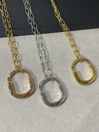 [Eterna Jewels]LOCK MEDIUM PENDANT DIAMOND NECKLACE
