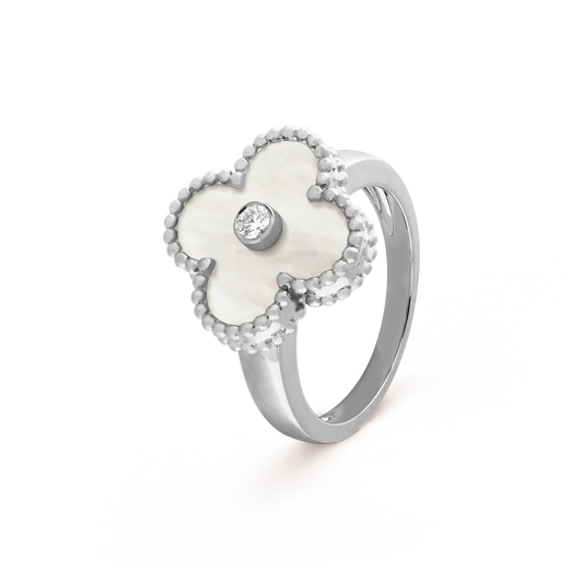 [Eterna Jewels]CLOVER SILVER MOP DIAMOND RING