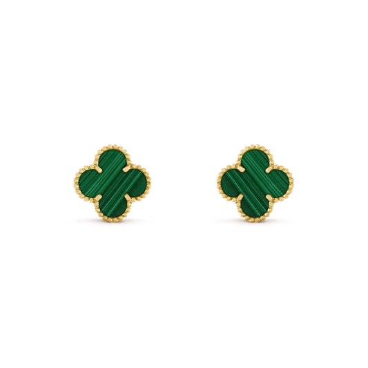 [Eterna Jewels]CLOVER MEDIUM 1 MOTIFS MALACHITE  EARRINGS