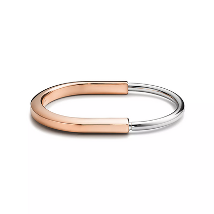 [Eterna Jewels]LOCK BRACELET ROSE AND WHITE GOLD