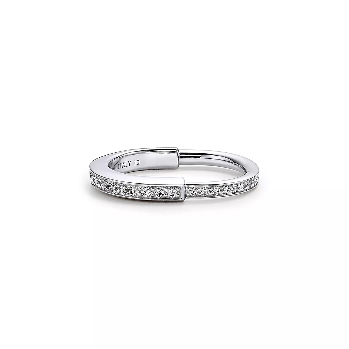 [Eterna Jewels]LOCK RING SILVER DIAMOND PAVED