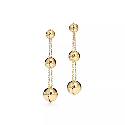 [Eterna Jewels]TRIPLE DROP GOLD EARRINGS