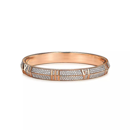 [Eterna Jewels]ATLAS X PINK GOLD DIAMOND PAVED BRACELET