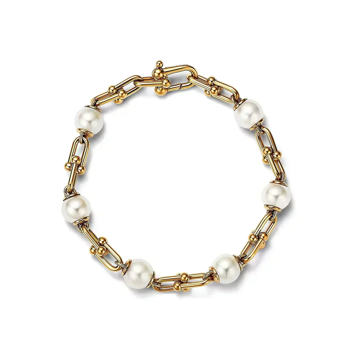 [Eterna Jewels]LINK BRACELET GOLD WITH FRESHWATER PEARLS
