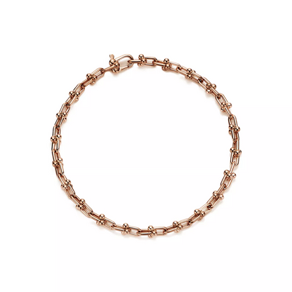 [Eterna Jewels]HARDWEAR MICRO LINK 44 MOTIF PINK GOLD BRACELET