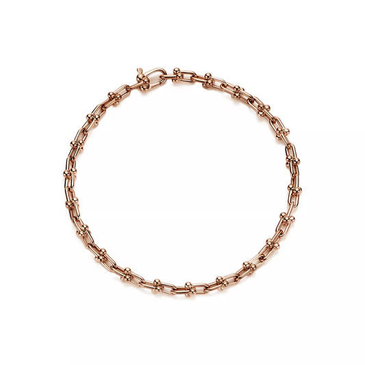 [Eterna Jewels]HARDWEAR MICRO LINK 44 MOTIF PINK GOLD BRACELET