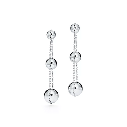 [Eterna Jewels]TRIPLE DROP SILVER EARRINGS