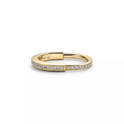 [Eterna Jewels]LOCK RING GOLD DIAMOND PAVED