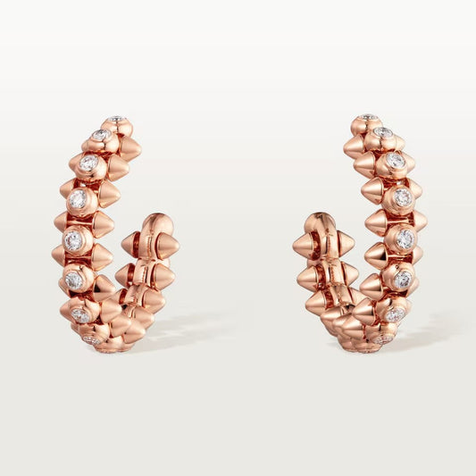 [Eterna Jewels]CLASH FULL DIAMOND MEDIUM EARRINGS