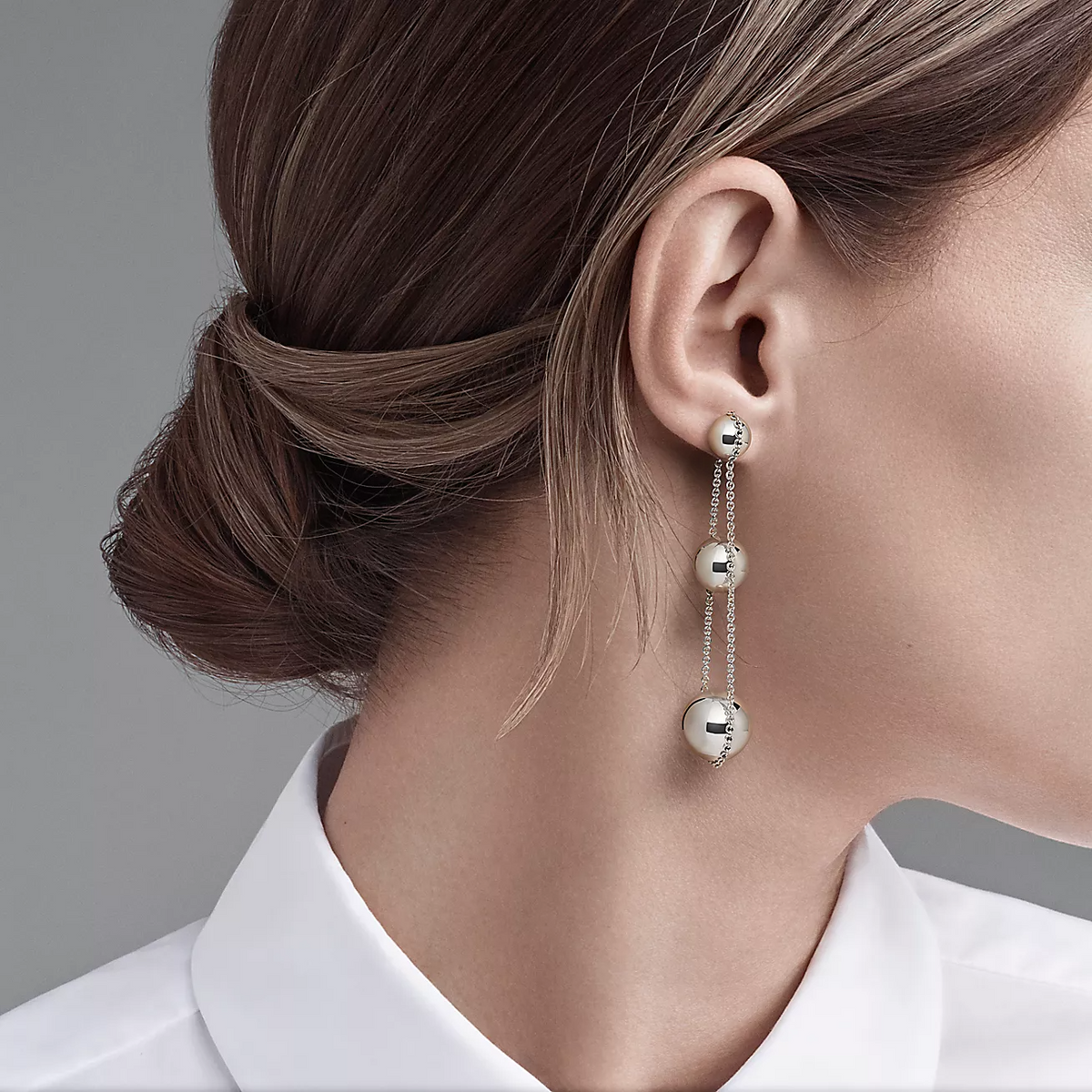 [Eterna Jewels]TRIPLE DROP SILVER EARRINGS