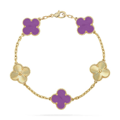 [Eterna Jewels] CLOVER 5 MOTIF VIOLET BRACELET COLLECTION