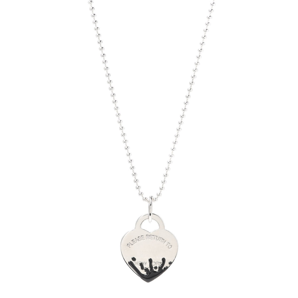 [Eterna Jewels]COLOUR HEART SPLASH TAG NECKLACE