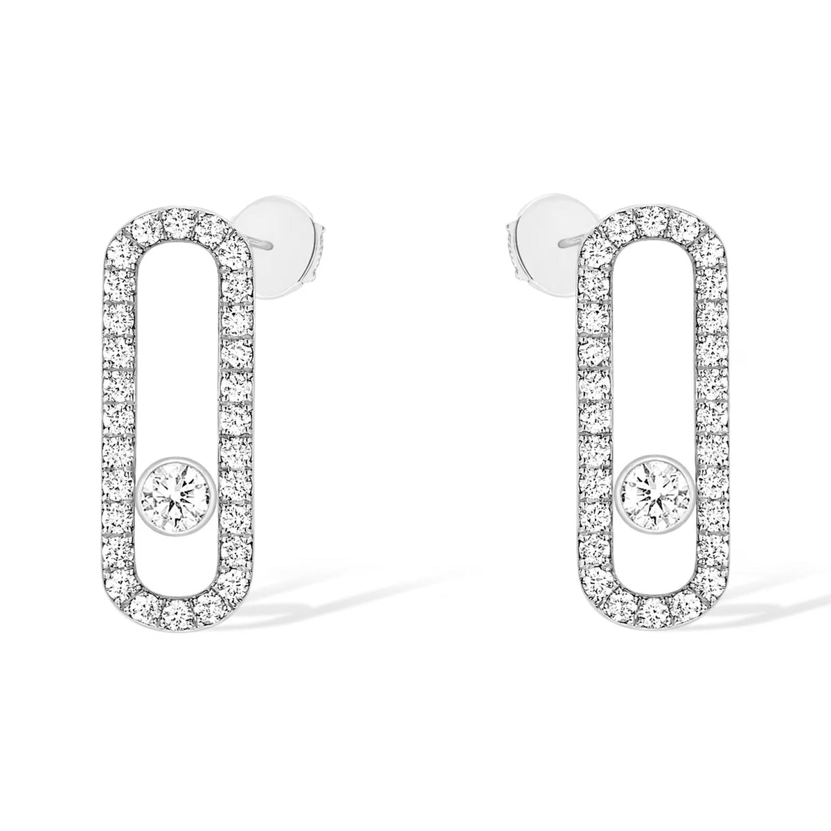 [Eterna Jewels]MOVE UNO STUD DIAMOND PAVED EARRINGS