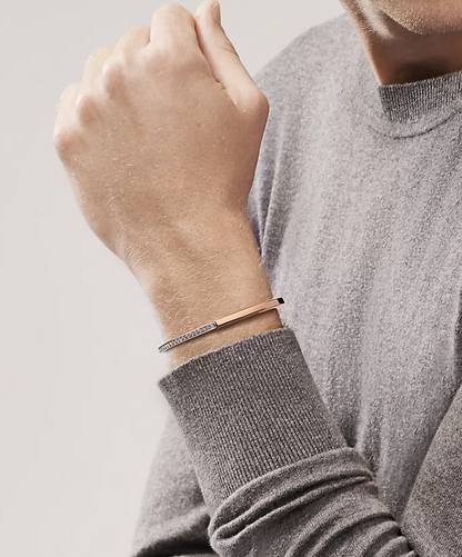 [Eterna Jewels]LOCK BRACELET ROSE AND WHITE GOLD DIAMOND