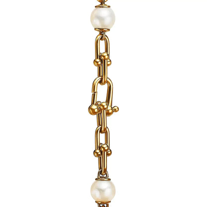 [Eterna Jewels]LINK BRACELET GOLD WITH FRESHWATER PEARLS