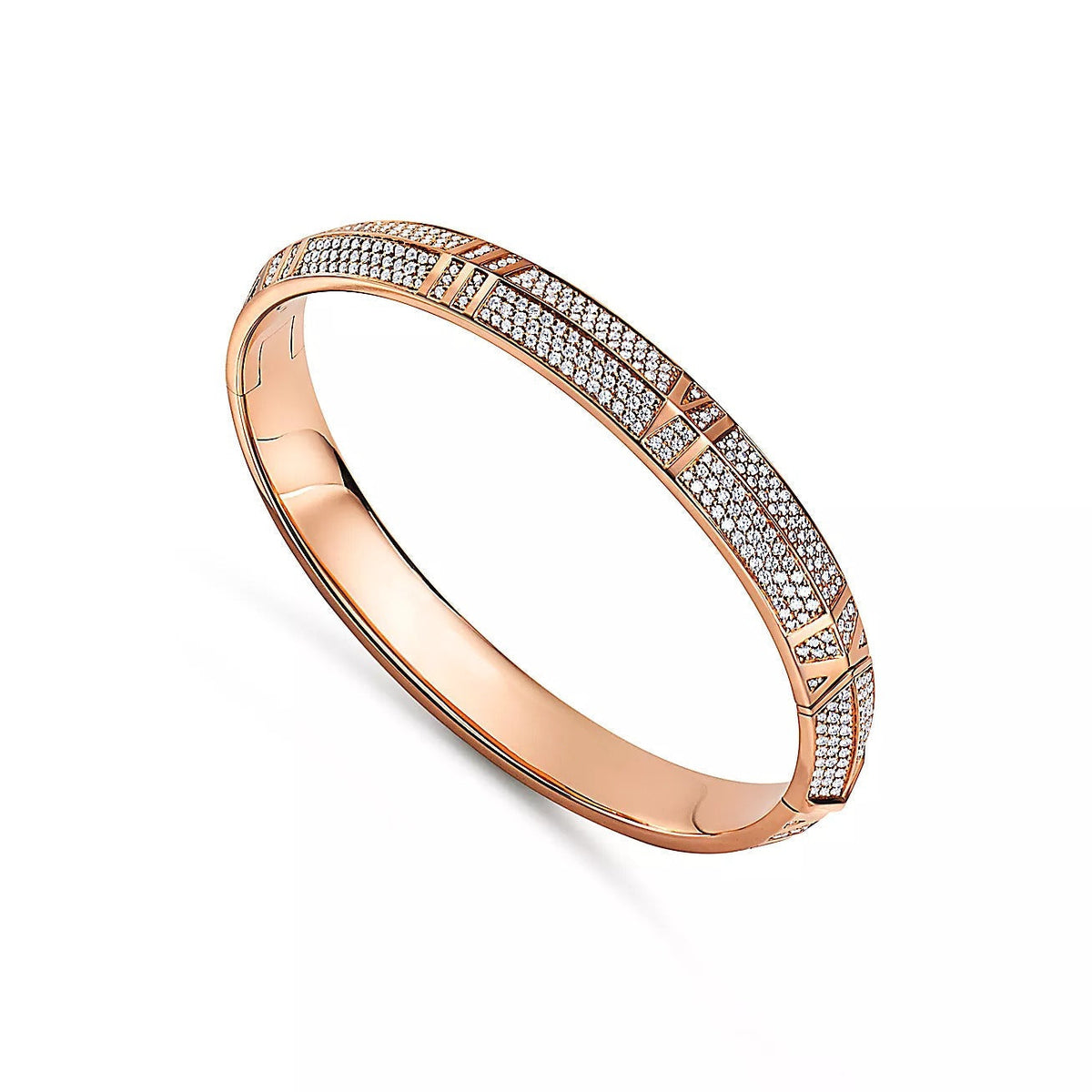 [Eterna Jewels]ATLAS X PINK GOLD DIAMOND PAVED BRACELET