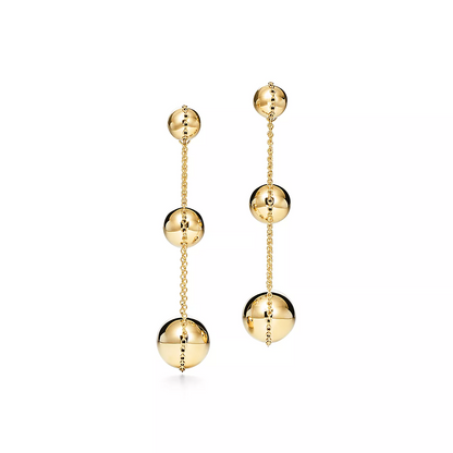 [Eterna Jewels]TRIPLE DROP GOLD EARRINGS