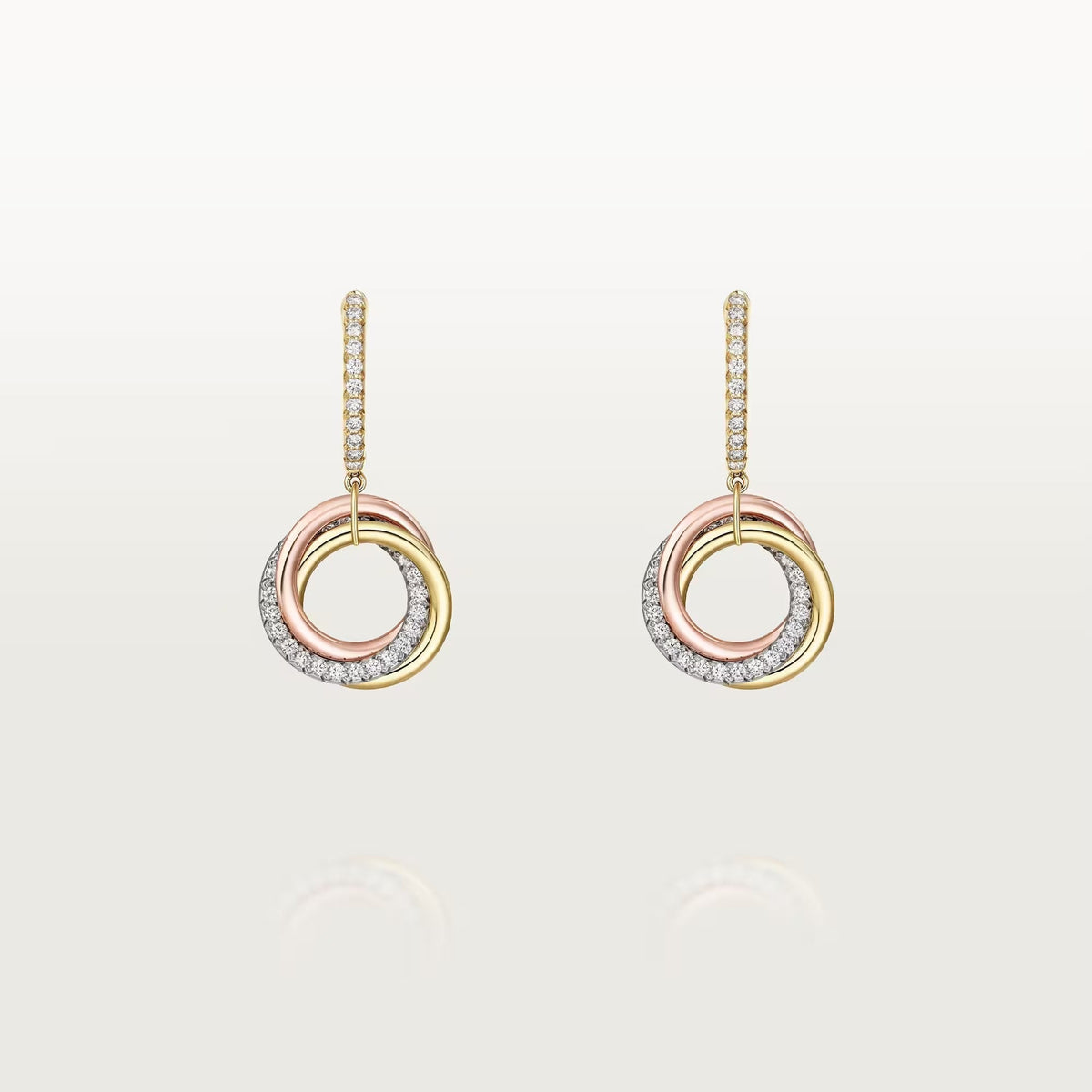 [Eterna Jewels]TRINITY HALF DIAMOND  EARRINGS