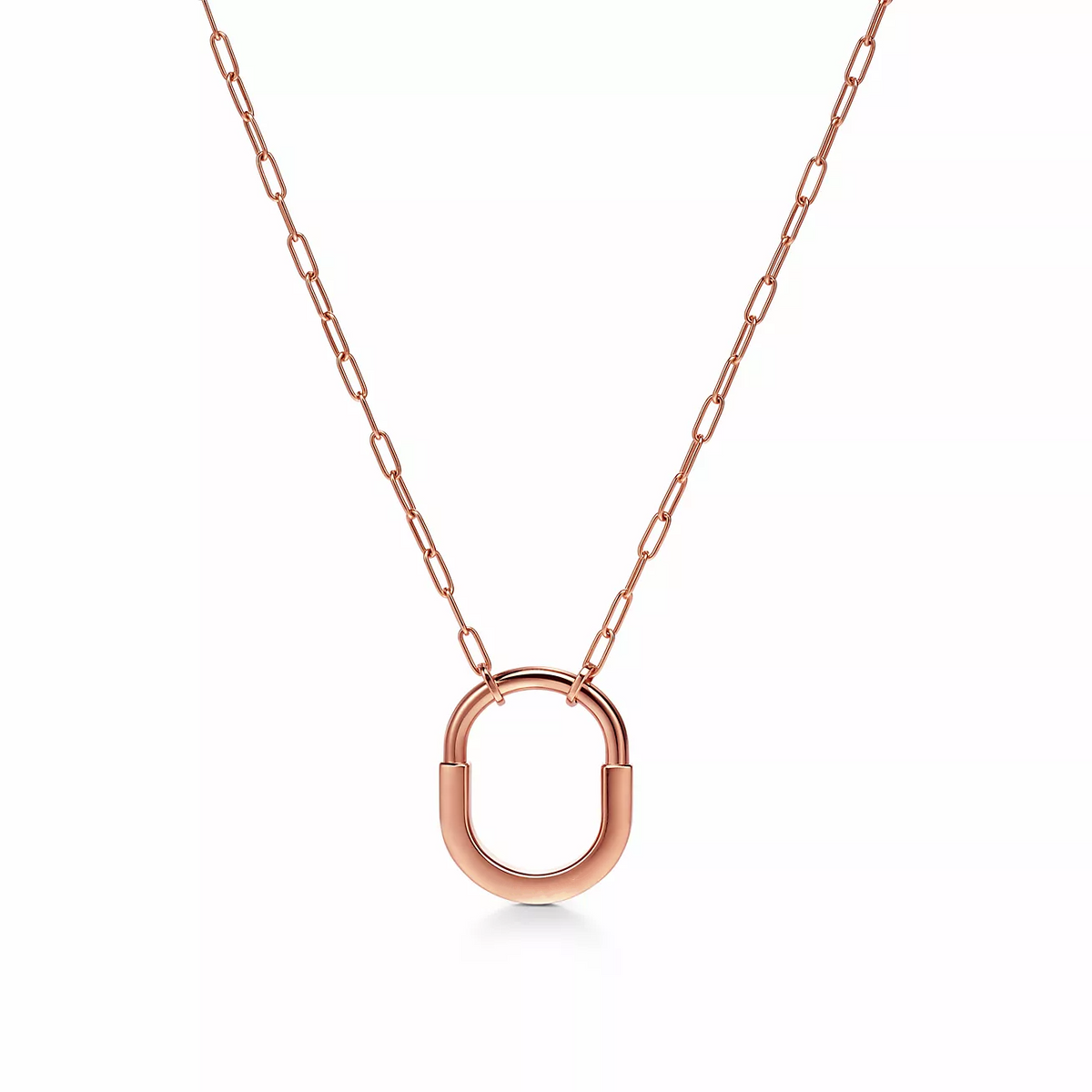 [Eterna Jewels]LOCK MEDIUM PENDANT PINK DIAMOND PINK GOLD NECKLACE
