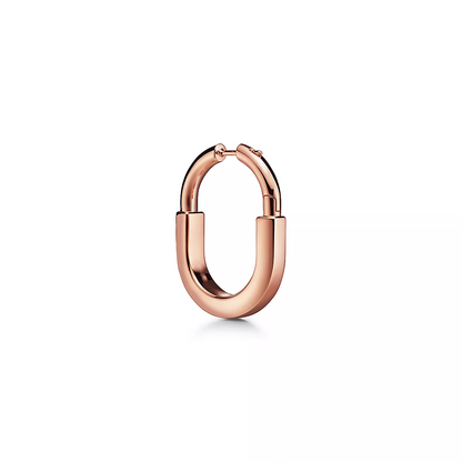 [Eterna Jewels]LOCK MEDIUM PINK DIAMOND PINK GOLD EARRINGS