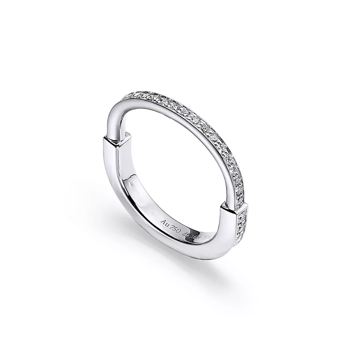 [Eterna Jewels]LOCK RING SILVER DIAMOND PAVED
