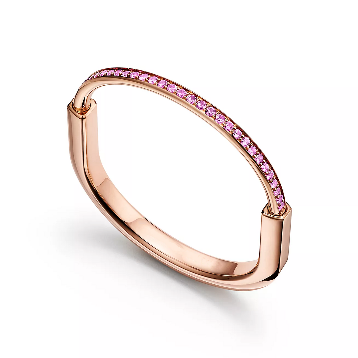 [Eterna Jewels]LOCK BRACELET ROSE DIAMOND PINK GOLD