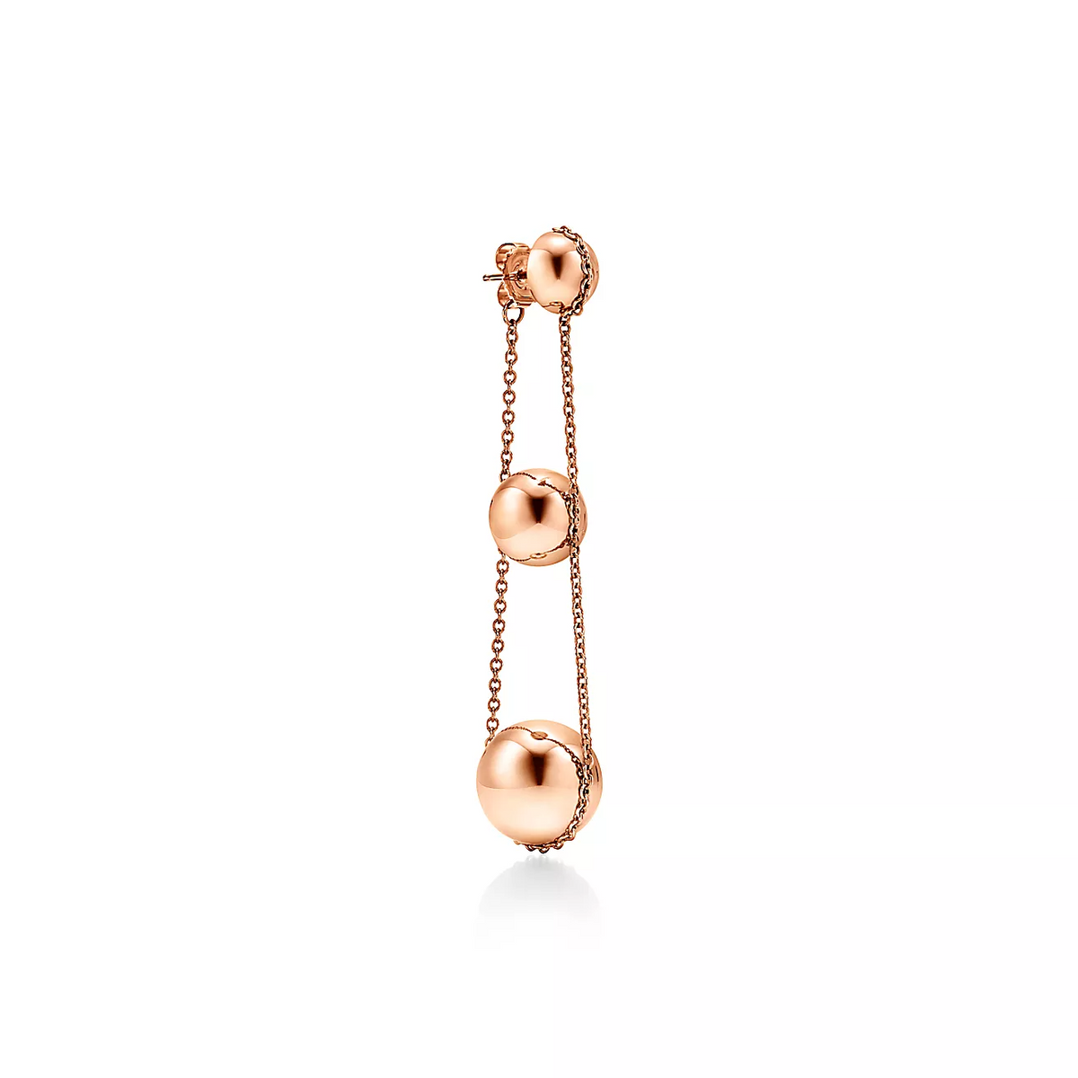 [Eterna Jewels]TRIPLE DROP PINK GOLD EARRINGS