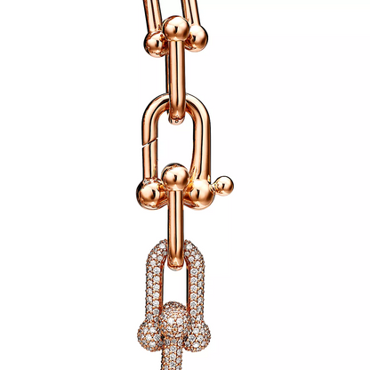 [Eterna Jewels]HARDWEAR LARGE LINK PINK GOLD PAVED DIAMOND BRACELET