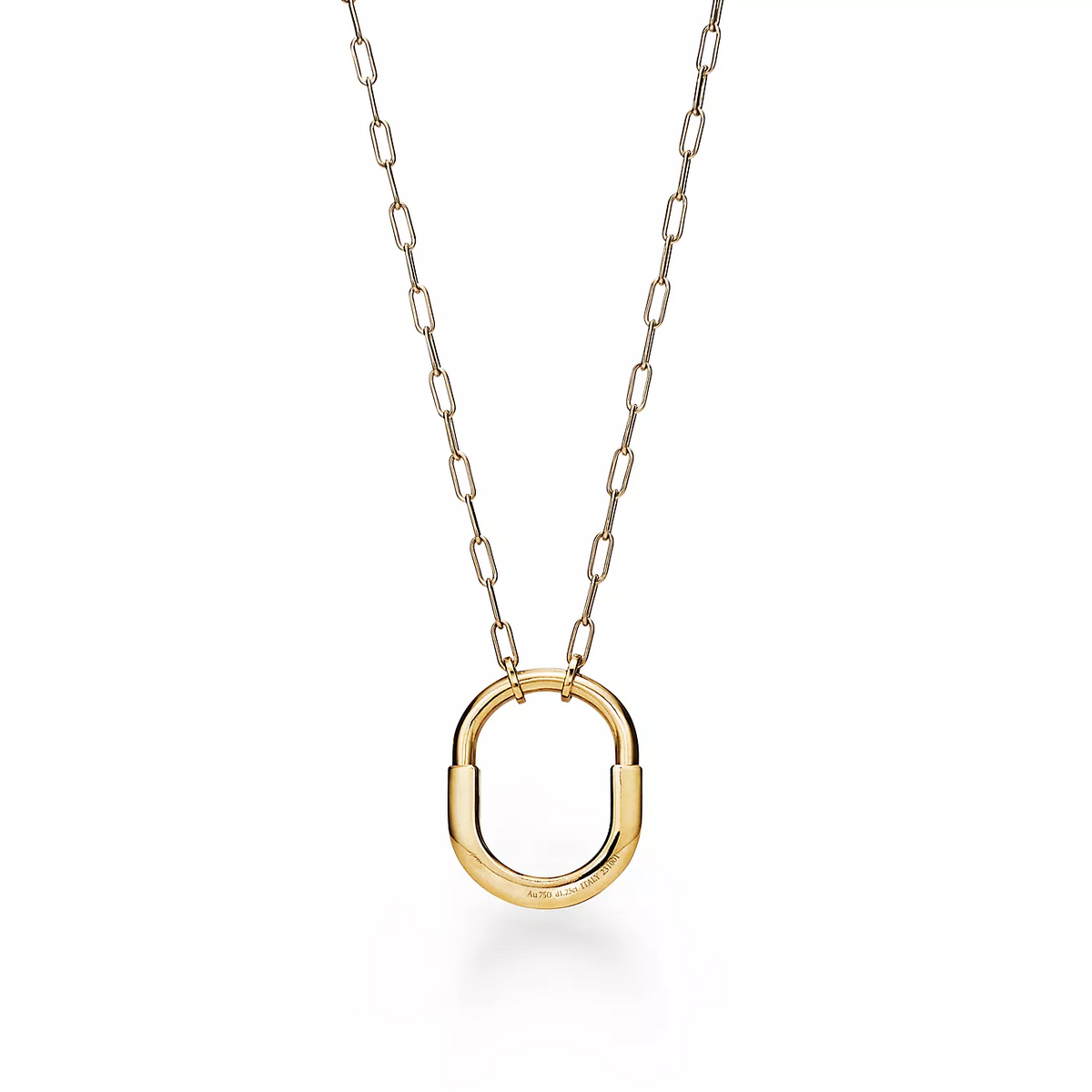 [Eterna Jewels]LOCK NECKLACE MEDIUM PENDANT GOLD PAVED DIAMONDS