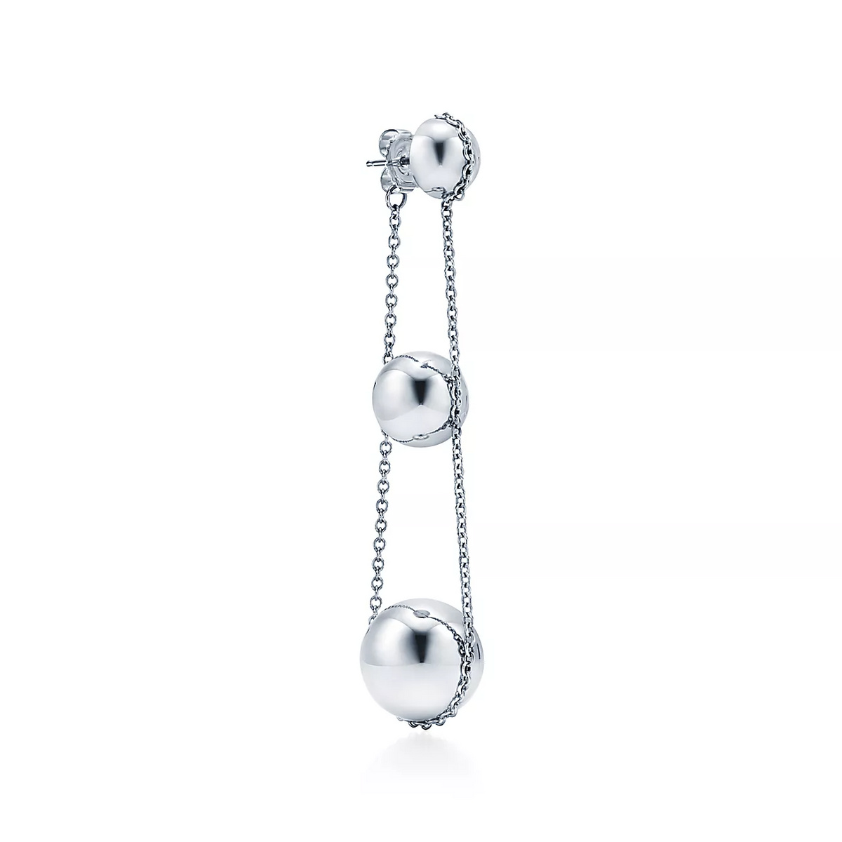 [Eterna Jewels]TRIPLE DROP SILVER EARRINGS