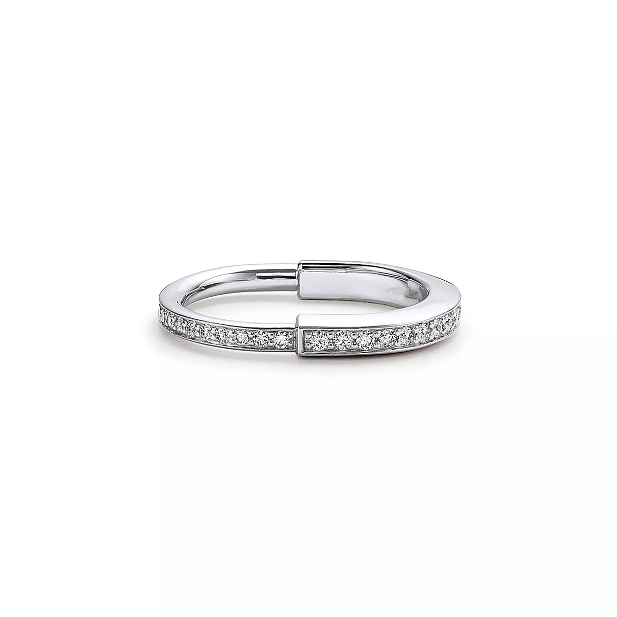 [Eterna Jewels]LOCK RING SILVER DIAMOND PAVED