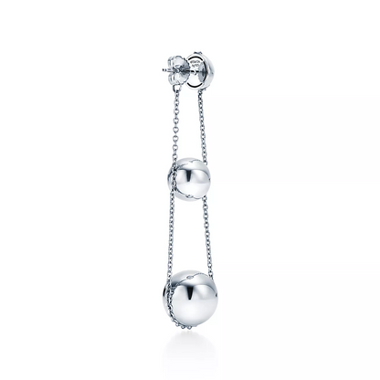 [Eterna Jewels]TRIPLE DROP SILVER EARRINGS