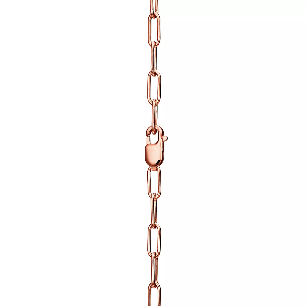 [Eterna Jewels]LOCK NECKLACE MEDIUM PENDANT PINK GOLD PAVED DIAMONDS