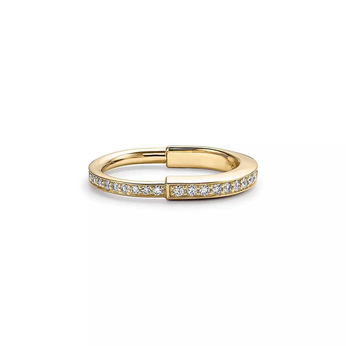[Eterna Jewels]LOCK RING GOLD DIAMOND PAVED