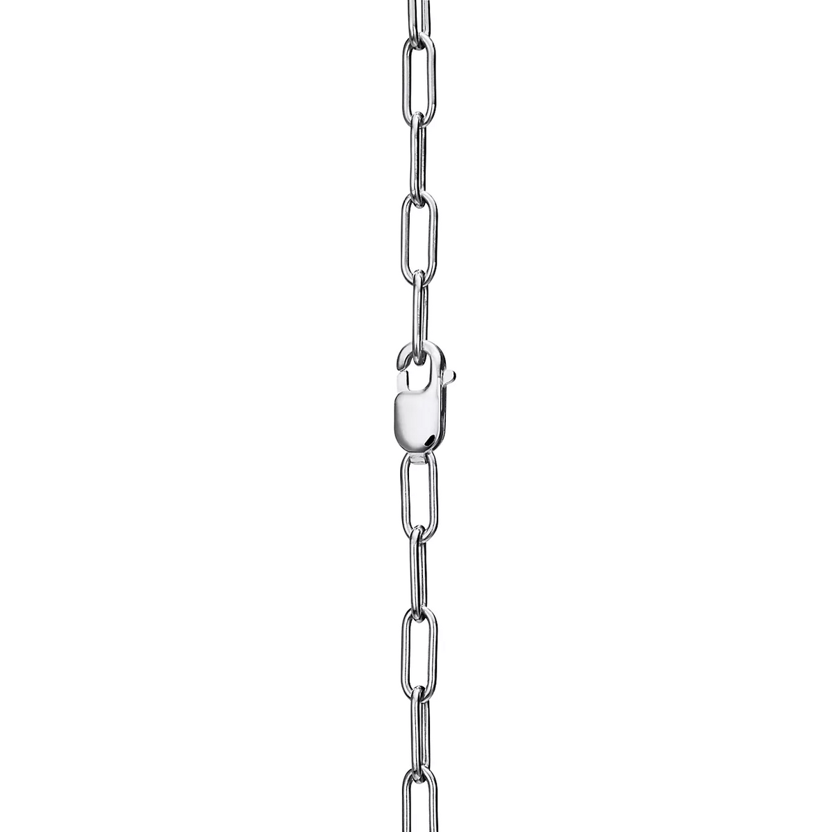 [Eterna Jewels]LOCK NECKLACE MEDIUM PENDANT SILVER PAVED DIAMONDS