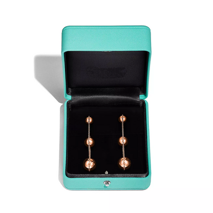 [Eterna Jewels]TRIPLE DROP PINK GOLD EARRINGS