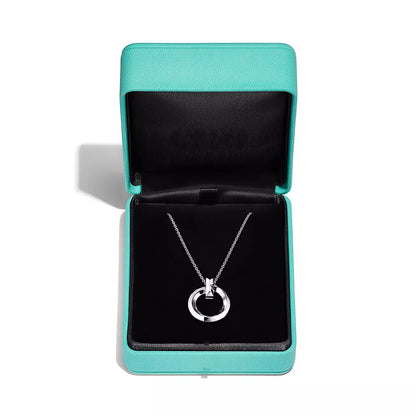 [Eterna Jewels]T CIRCLE PENDENT SILVER NECKLACE