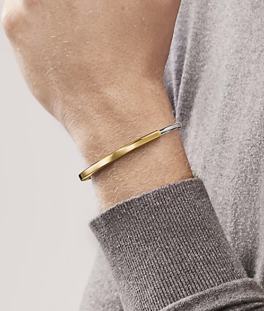 [Eterna Jewels]LOCK BRACELET YELLOW AND WHITE GOLD