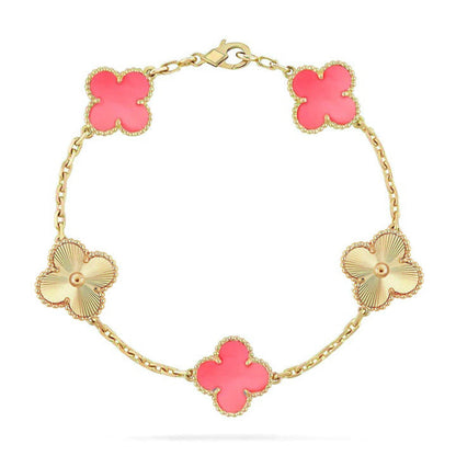[Eterna Jewels] CLOVER 5 MOTIFS  PINK MOP BRACELET COLLECTION