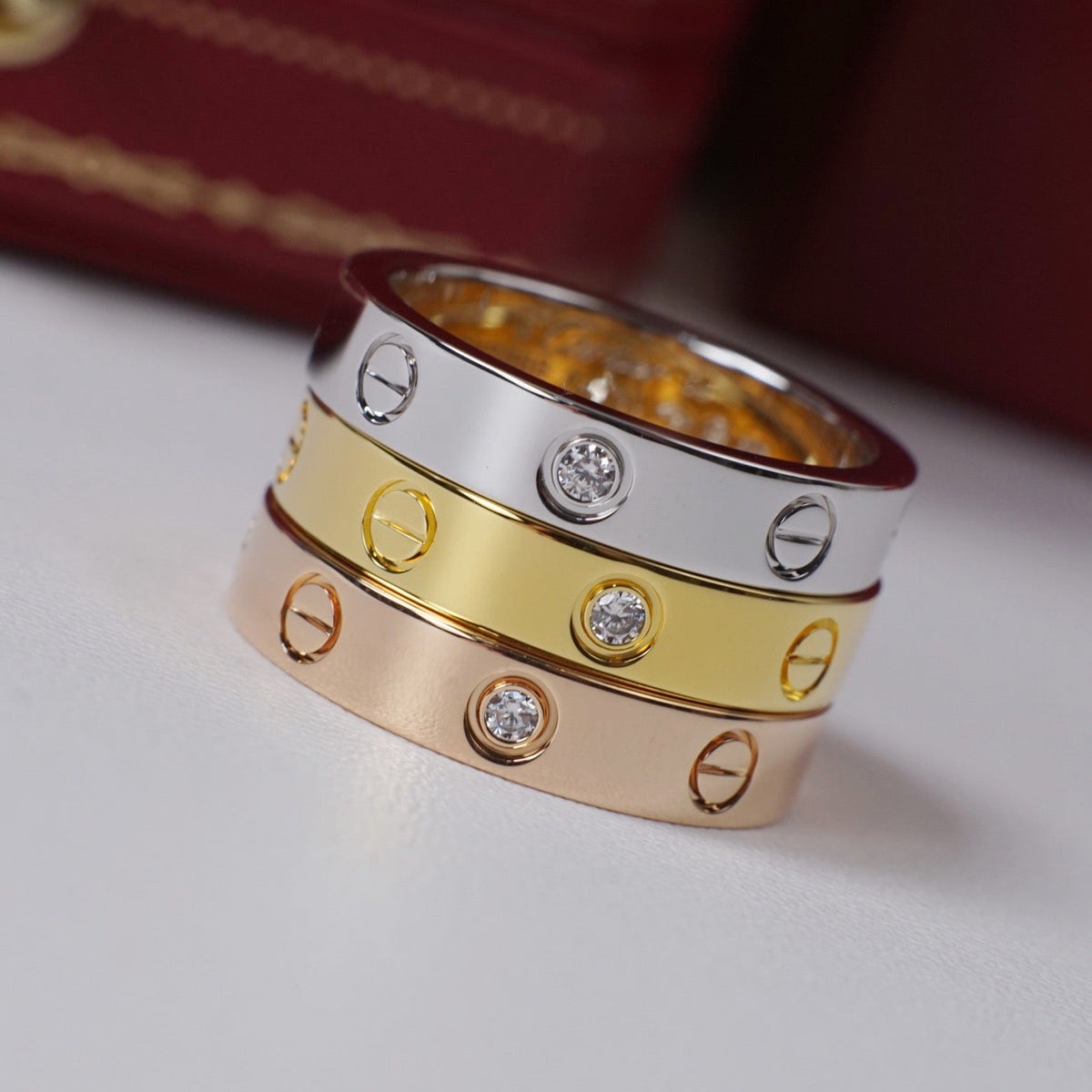 [Eterna Jewels]LOVE 4MM 1 DIAMOND RING
